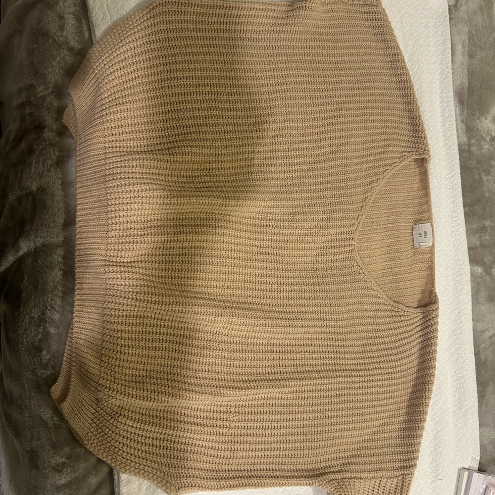 Cozy Tan Knit Sweater